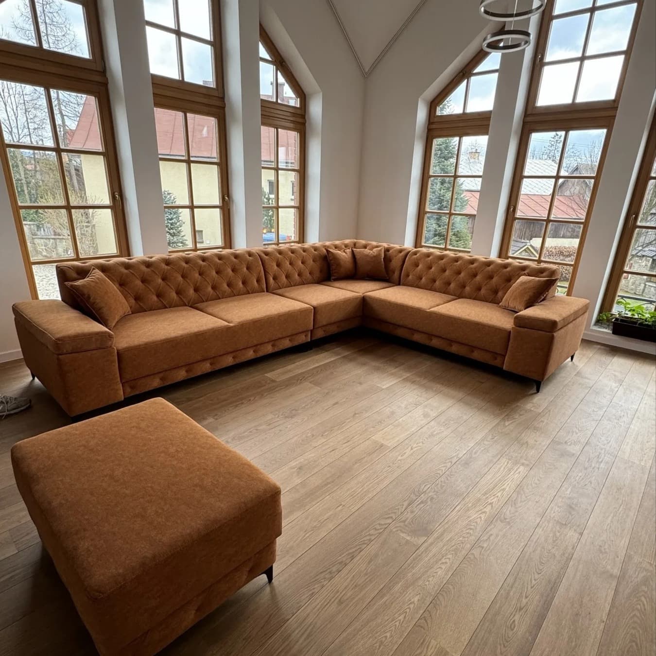 Narożnik Chesterfield karmelowy, Bielsko-Biała