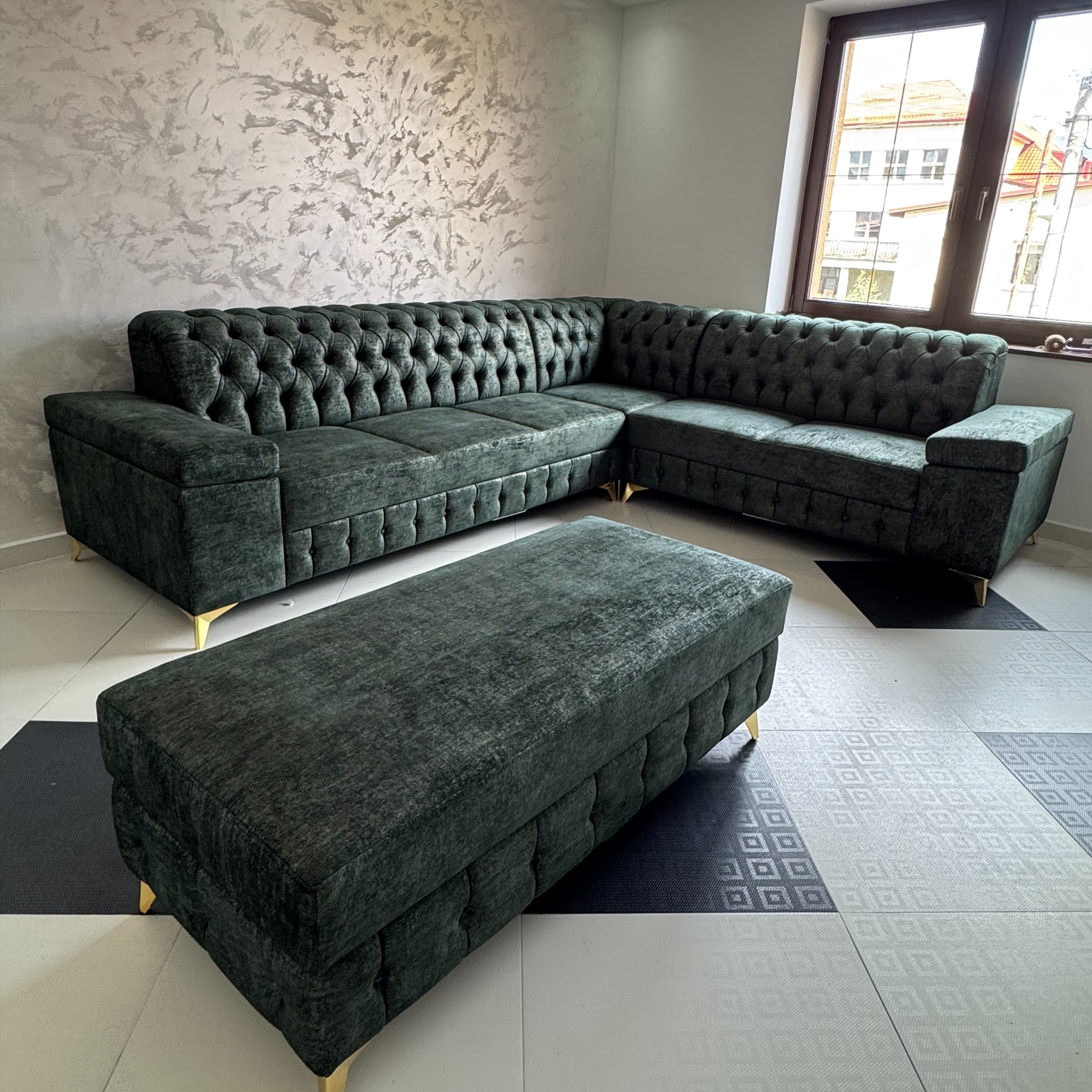 Narożnik Chesterfield śliwkowy, Myślenice