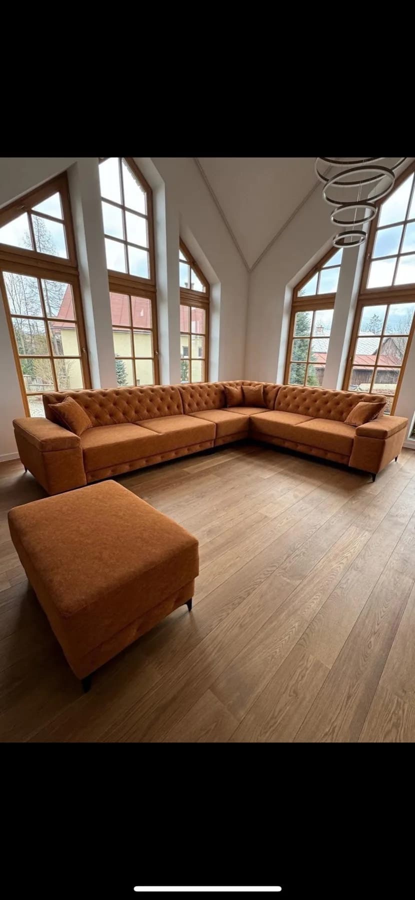 Narożnik Chesterfield karmelowy, Bielsko-Biała