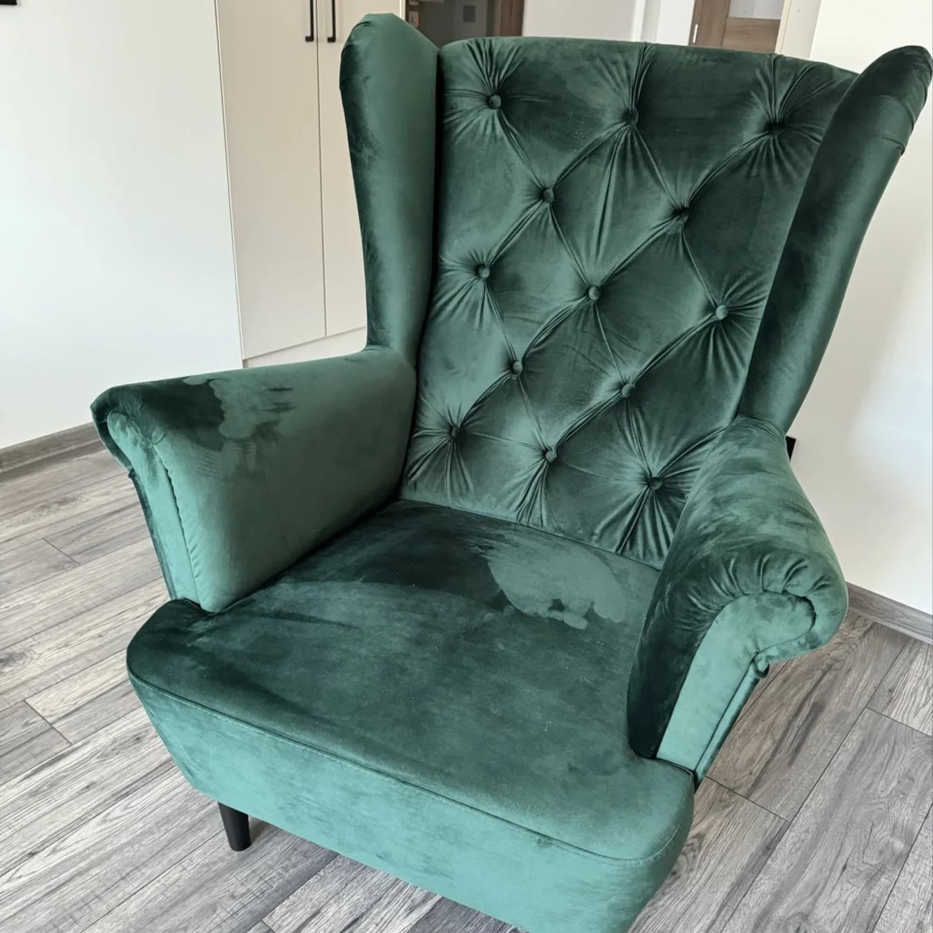 Fotel Chesterfield zielony, Kraków